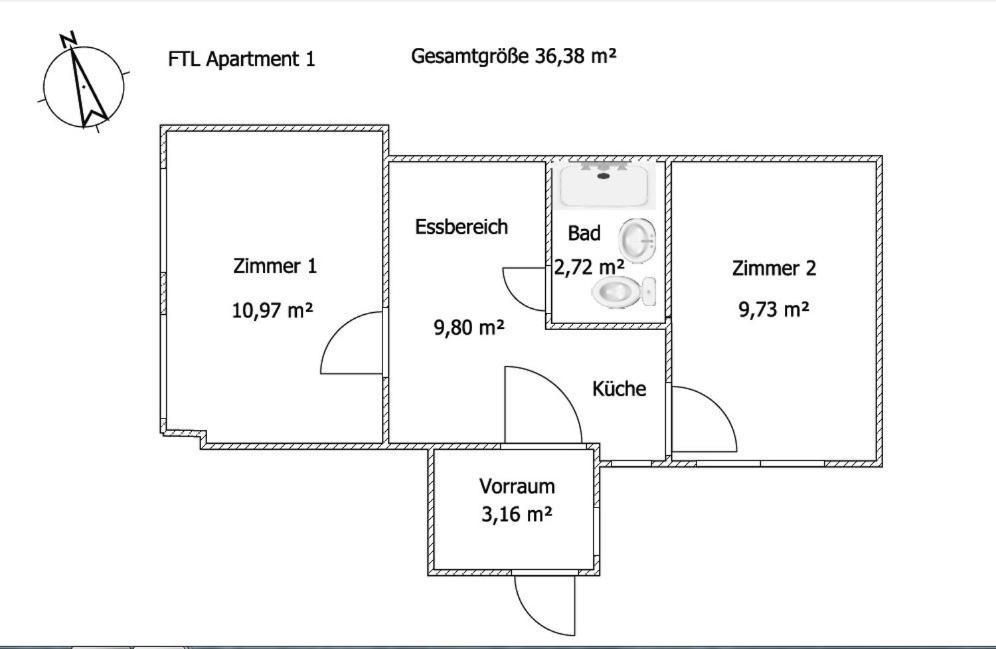 Monteur - Budget Apartments Freital Zimmer foto